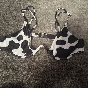 ROMWE cow print bikini top.